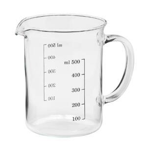 내열유리 계량컵 500ml 전자렌지 눈금 이유식 물 비커