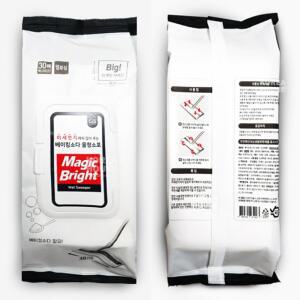 베이킹소다 청소포 물티슈 30매 38 x 20cm 자가소독