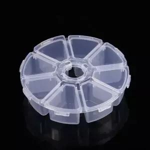 [골드스마일]원형 플라스틱보관함 8구 원형케이스 비즈보관 파츠통