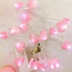 40구 하트뿅 가랜드전구 6M 핑크 무드 조명