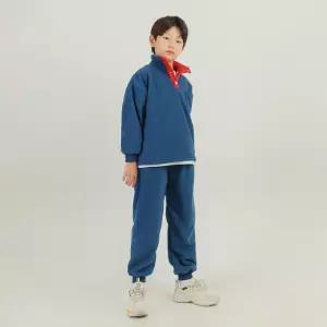 비아이 주니어 하이넥 보들 웜플리스 상하복