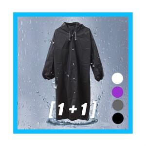 [1+1] 완벽방수 EVA 성인 우비 커플 남녀공용 레인코트