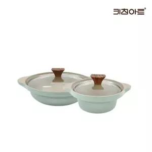 키친아트 와이즈 IH 인덕션용 세라믹코팅 냄비세트 2종D(양수16+전골24)