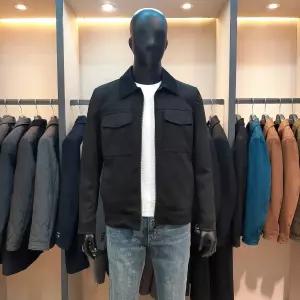 바쏘 봄/가을 블랙 컬러 스웨이드 스타일 남성 블루종 점퍼 [BYS5UA20BKA]