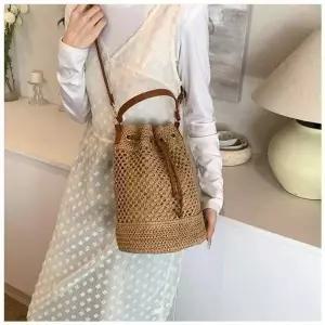 라탄 핸드백 백 라탄백 휴양지 크로스 복조리 바스켓