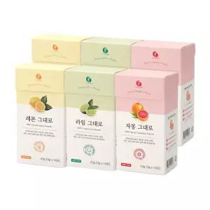 그대로말린 100% 천연 레몬티 2박스+ 자몽티 2박스+ 라임티 2박스 x1세트