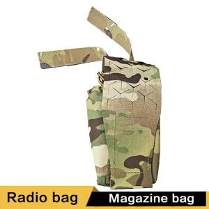 서바이벌 무전기 패키지. 야외용 라디오 체스트 팩. 7.62 탄창 파우치. 에어소프트 사냥용 보관 가방