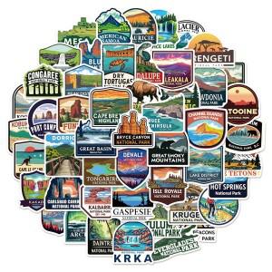 50PCS 국립 공원 2 풍경 낙서 스티커 DIY 수하물 스피커 스케이트 보드 워터 컵 노트북 방수