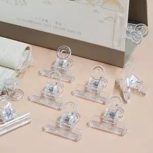 플라스틱 문구집게 투명 메모집게1p 38mm