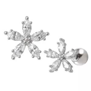 [미니아트]펜타스 큐빅 꽃 써지컬 스틸 패션 피어싱 2종 택1