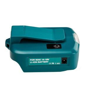 어댑터 LED 조명 작업 램프 USB 휴대 전화 충전기 DC 12V 출력 사용 Makita 리튬 이온 배터리 BL1430