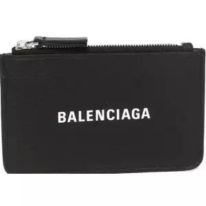 [발렌시아가]로고 지퍼 카드 지갑 블랙 30482313