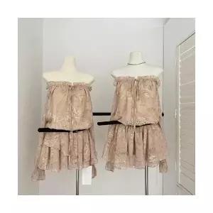 여성 쉬폰원피스 시폰 프렌치 빈티지 일자 어깨 원피스 ADOR1