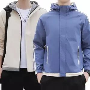 남자 여자 남녀공용 간절기 봄 가을 배색 바람막이 등산 낚시 캠핑 자켓 점퍼