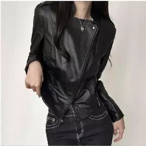 여자라이딩가죽자켓 블랙 가죽 자켓 스트릿 패션 간절기 레더 라이더 아웃도어 바람막이