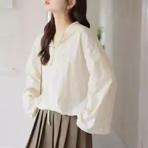 여자 오버핏 스트링 바람막이 봄 여름 아노락 점퍼