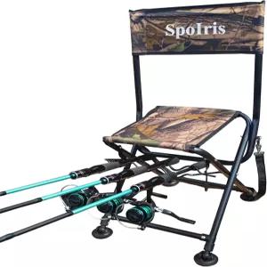 낚싯대 홀더 낚시 의자 야외 접이식 휴대용 캠핑 회전식 소프트 쿠션 풋 해변 여행 피크닉 파운드에
