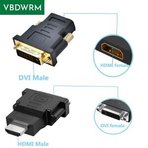 DVI-HDMI 어댑터 양방향 HDMI-DVI 케이블 커플러 변환기 모니터 HDTV PC 플스호환 xbox호환