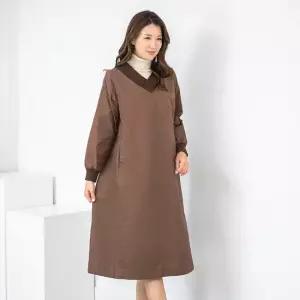 엄마옷 1온스 브이넥 패딩 롱원피스 1GHJ25653 중년여성 마담 60 70대  빅사이즈 할머니