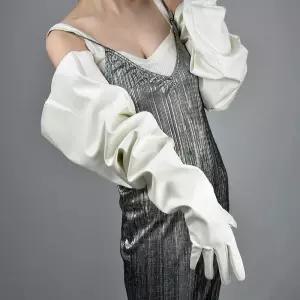 긴 파티 장갑 패션 가죽 PU인조가죽 롱