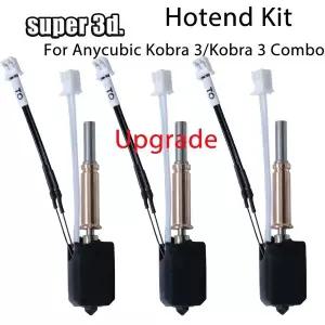 Anycubic Kobra 3 핫 엔드 업그레이드 Kobra 3 콤보 핫 엔드 노즐 서미스터 목구멍 히터 블록 K3 예비 부품