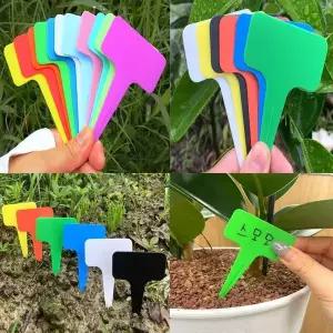 [셀러에이드]식물용 라벨 네임텍 초록색 화분 이름표 10x6cm 정원 식별 스티커