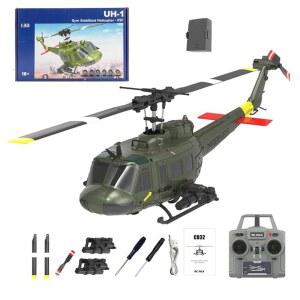 YOMTDIY UH-1 휴이 원격 제어 헬리콥터 RC 항공기, ERA C032 1/48 스케일 6CH 2 4G 자이로 안정화 업다운 3D - RTF / 배터리 1대