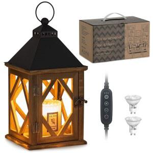 타이머가 있는 스테이모먼트 캔들 워머 램프: 농가 랜턴 향 버너 조광 빈티지 홈 데코 선물 여성용