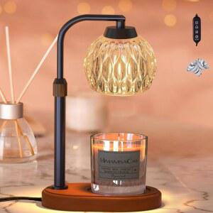 미맘사캠 캔들 워머, 타이머/디머가 장착된 워머 램프, 침실 장식용 멜트 선물, 큰 양키 병에 맞게 높이 조절 가능, 50W 전구 2개