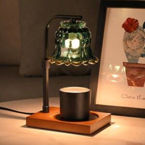 여성 엄마를 위한 캔들 워머 램프 타이머, 하우스 워밍 선물 새로운 홈 데코, 모던 농가 장식, 2개의 전구가 달린 병 캔들을 그린 컬러 유리