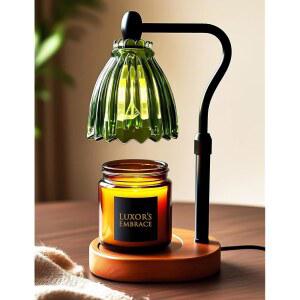 그린 캔들 워머 램프, 타이머 및 조절 가능한 높이의 전기 워머, 할로윈, 가을, 크리스마스 장식용 글래스, 모던 빈티지 보호 홈 데코, 여성용 선물, 선물