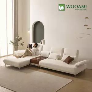 [리뷰이벤트]우아미가구 사만다 4인용 로터스 패브릭 스윙 소파+홈바+스툴