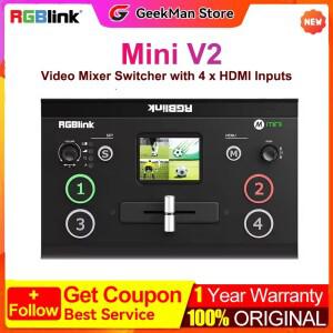 RGBlink 미니 V2 비디오 믹서 스위처 4개의 HDMI 입력 실시간 라이브 스트리밍