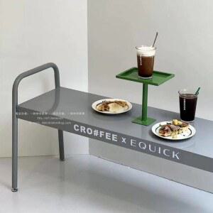 카페 벤치 테이블겸용 사이드 라치오 정원 그린 이동식 이층 매장 수입 보조테이블