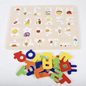 한글 자음모음 나무퍼즐 우리말 배우기 글자모형 교구