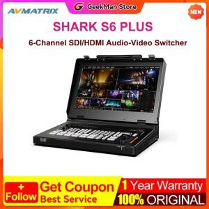 MATRIX SHARK S6 PLUS 17.3 6채널 휴대용 비디오 스위처 SDI/HDMI 호환 전문 라이브 스트리밍 및 제작용