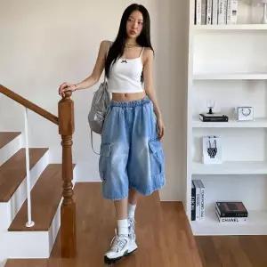 팬츠 워싱 슬랙스여성바지 카고 여성반바지 여모 (WFKC1M1)