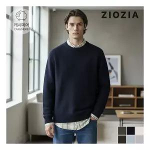 지오지아 워셔블 잔조직 라운드 니트 ABD4ER1103 370009