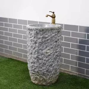 원형 돌세면대 야외 정원 세정대 한식당 안들 수돗가