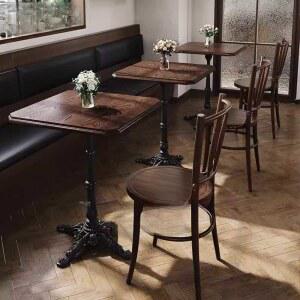 클래식 원목 티테이블 커피숍 실목 000141559 탄소강 100X50X40 체어 야외