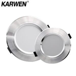 공장등KARWEN LED 통 실버 바디 AC 220V 230V 240V 천장 조명 5W 9W 12W 18W Led 스포트라이트 거실