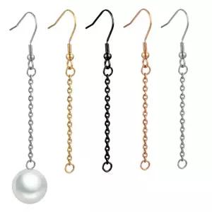 얇은철사 10개 스틸 귀걸이 후크 와이어 체인 커넥터 저자 극성 걸이용 귀 재료 결과