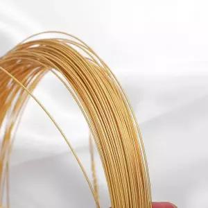 얇은철사 07-1mm 18K 골드 황동 구리 구슬 와이어 로프 목걸이 팔찌 쥬얼리 공예