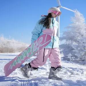 빅사이즈 스노우보드복 상하의 세트 와이드핏 방한복 여성 방풍