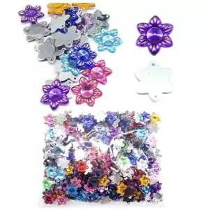 장식비즈 500개입 보석비즈 별꽃보석비즈 대용량장식 비즈 (WFKDG1O)