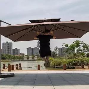 대형파라솔 그늘막 야외 방수 초대형 폴딩 물탱크 루프탑 발코니 카페 대형 해변 신호등 횡단