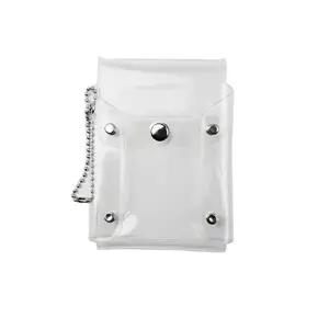 투명 카드 홀더 포카 사원증 고리 케이스 세로형