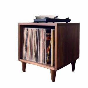 LP 장식장 진열장 매거진랙 선반 원목 협탁 스탠드 거실 6cm 빈티지 45x35x48