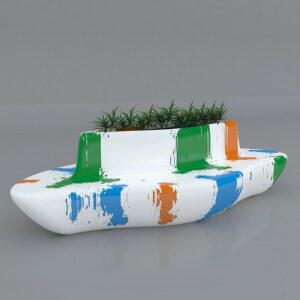 실외 화분 벤치 유리섬유 대기 정원 수영장 디자인 공원 25 베란다 153 스트라이프