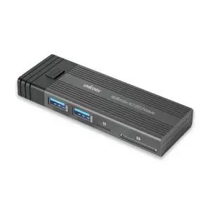 유니콘 SM-900D NVMe SATA M.2 SSD 듀얼 외장케이스 USB허브 카드리더기